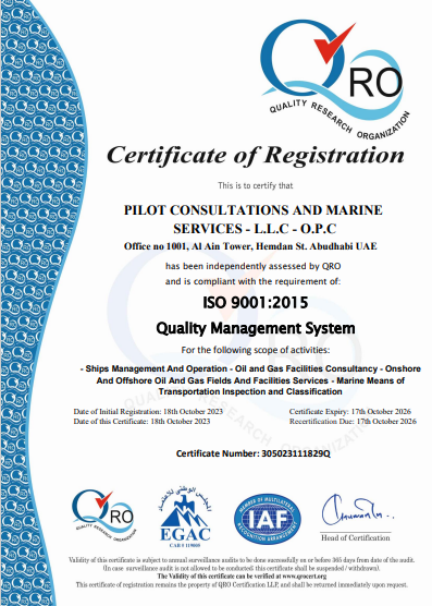 ISO 9001:2015 Quality Management System Certificate